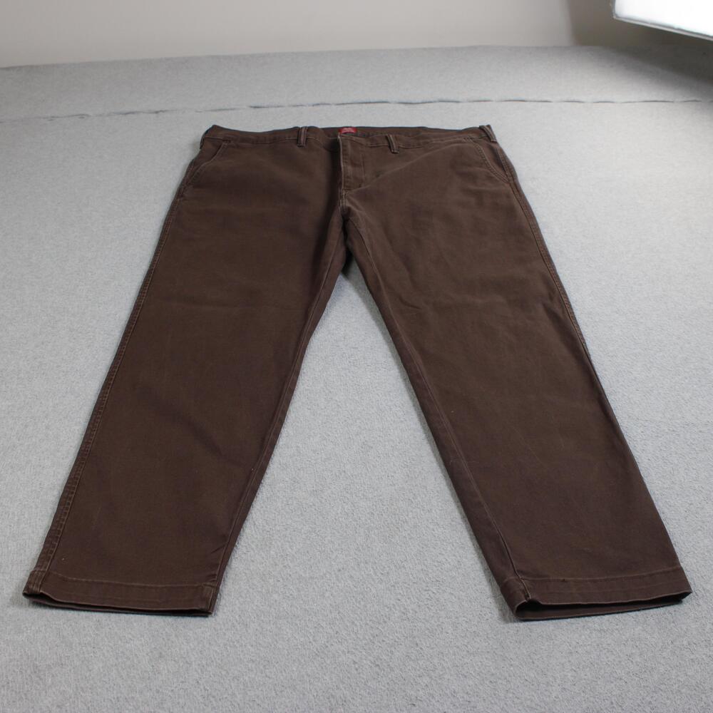 Levis Pant Men 42x30 Brown XX Chino Standard Taper Stretch Academia Heritage